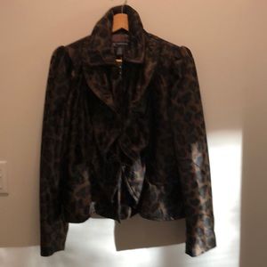 INC leopard jacket